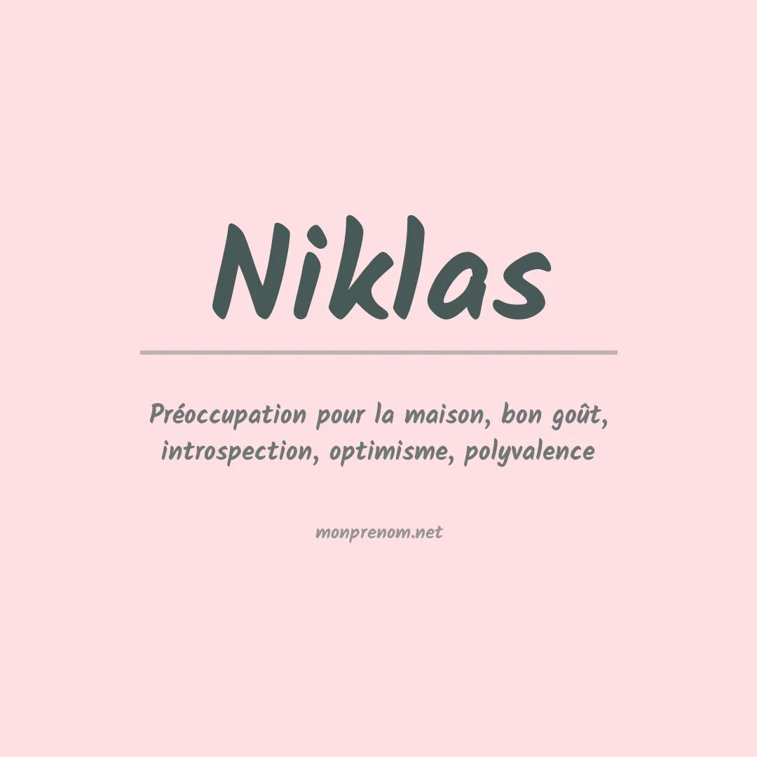 Signification du Prénom Niklas
