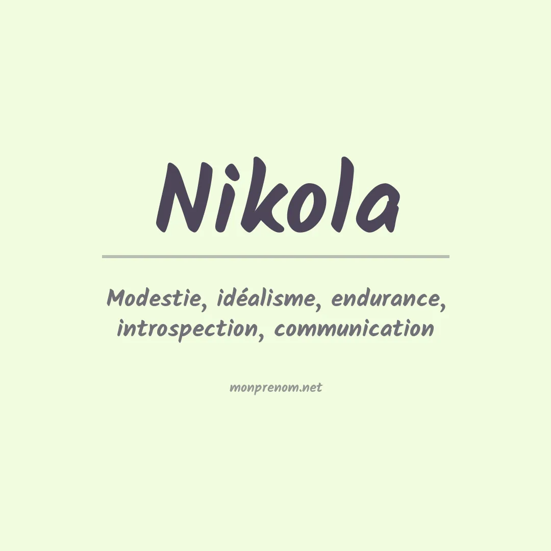 Signification du Prénom Nikola