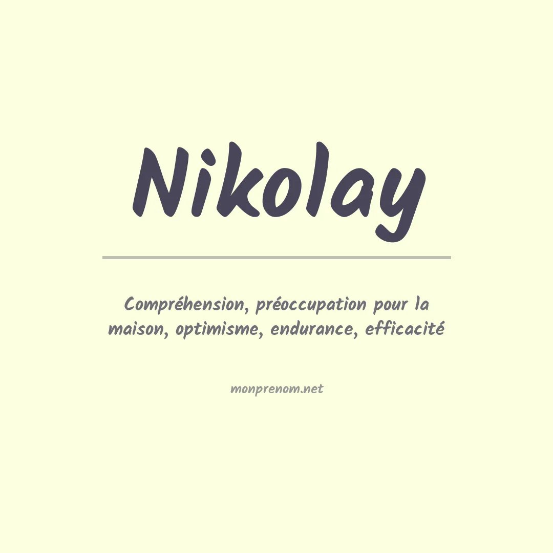 Signification du Prénom Nikolay