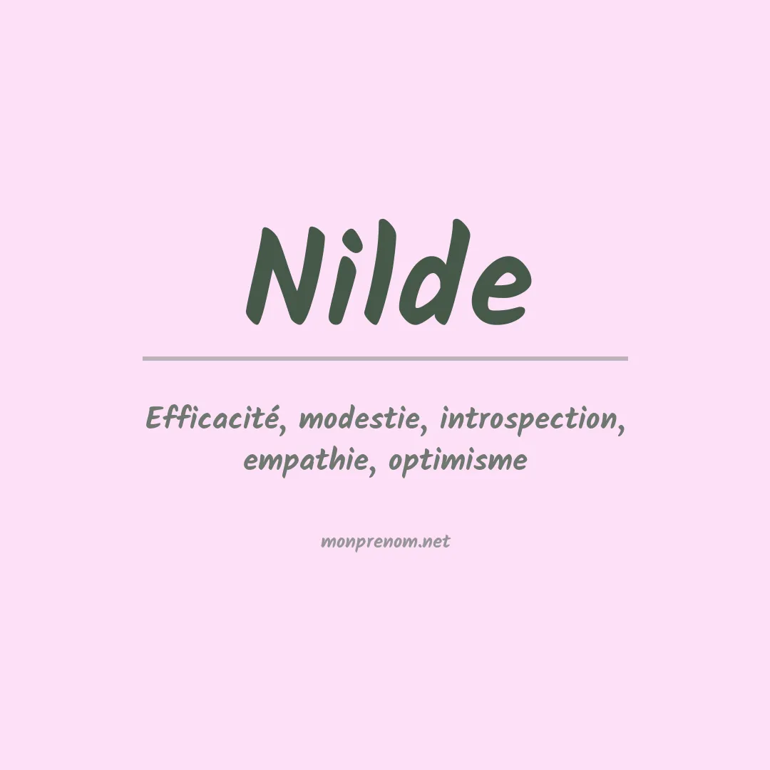Signification du Prénom Nilde Signification du Prénom Nilde