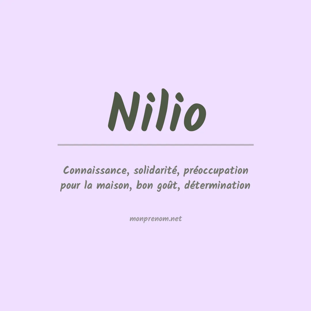 Signification du Prénom Nilio