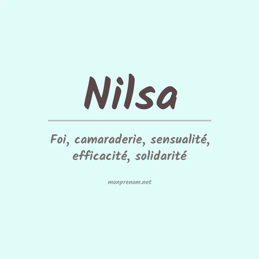 Signification du Prénom Nilsa