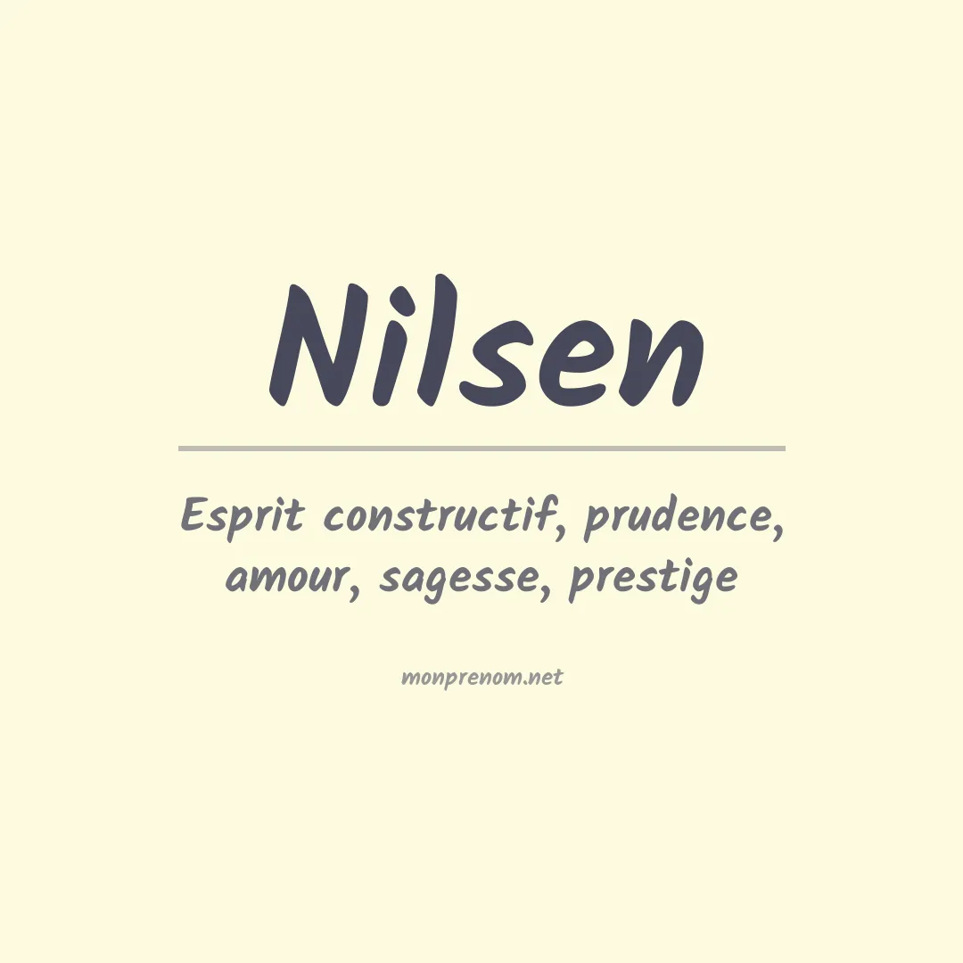 Signification du Prénom Nilsen