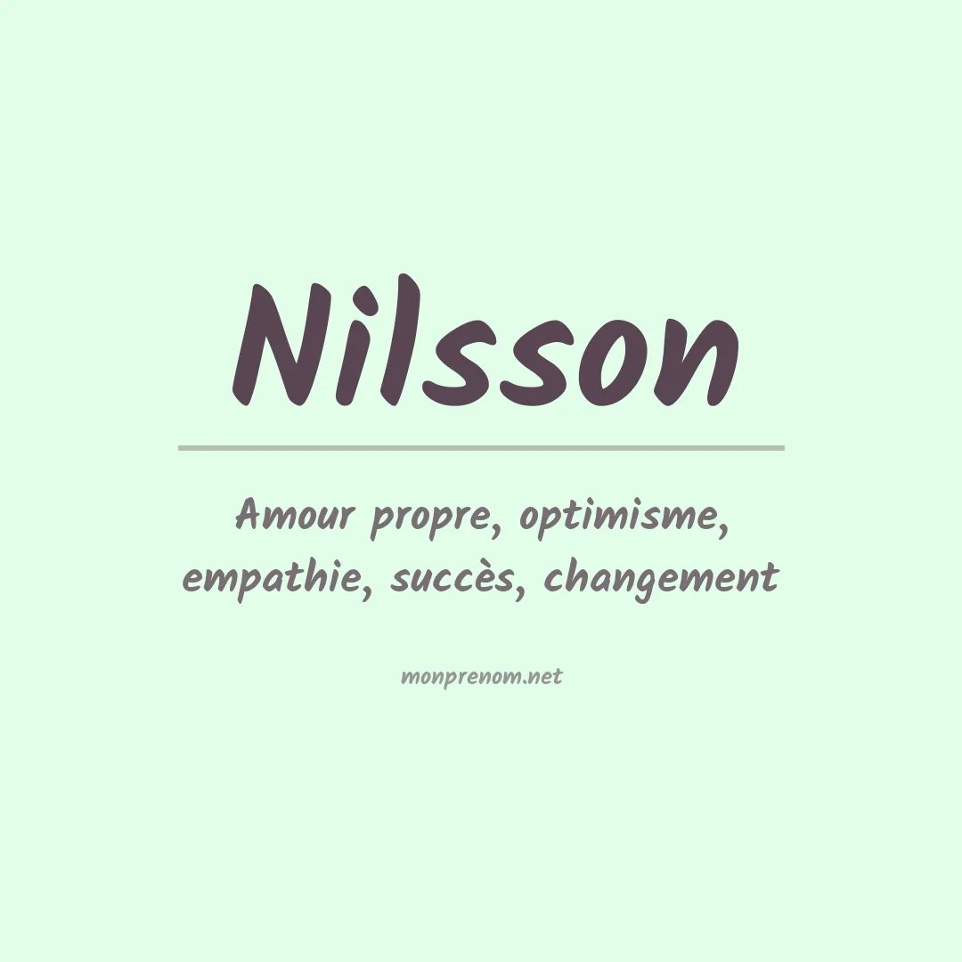 Signification du Prénom Nilsson