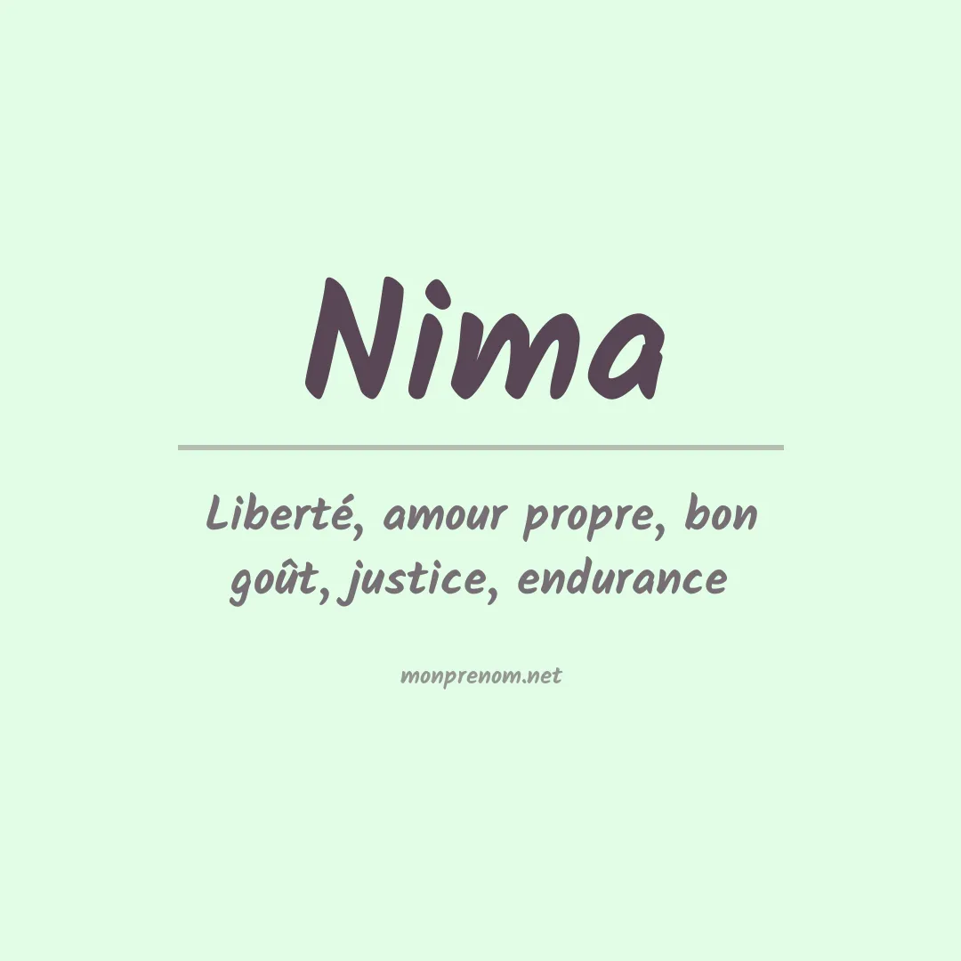 Signification du Prénom Nima