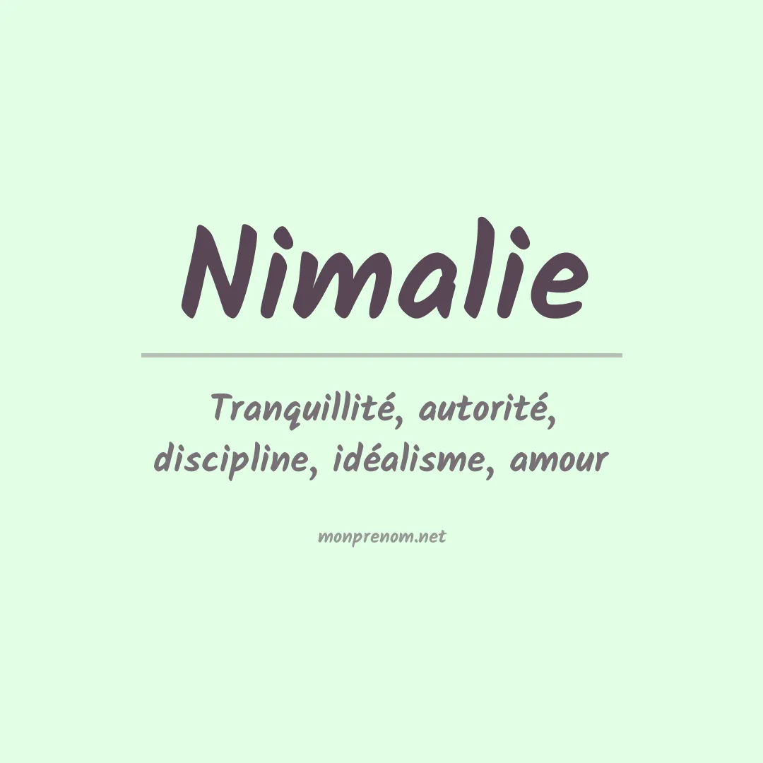 Signification du Prénom Nimalie Signification du Prénom Nimalie