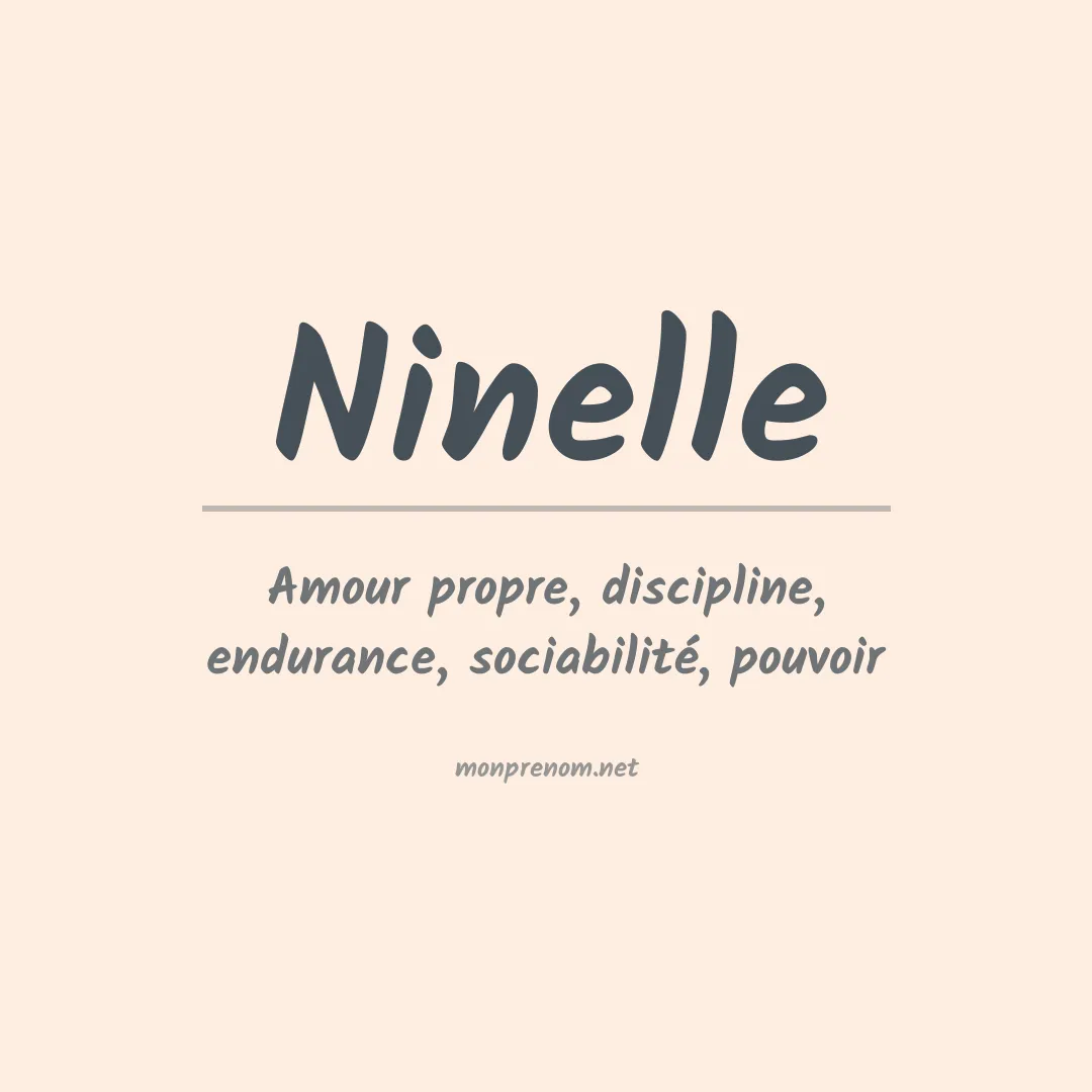 Signification du Prénom Ninelle Signification du Prénom Ninelle