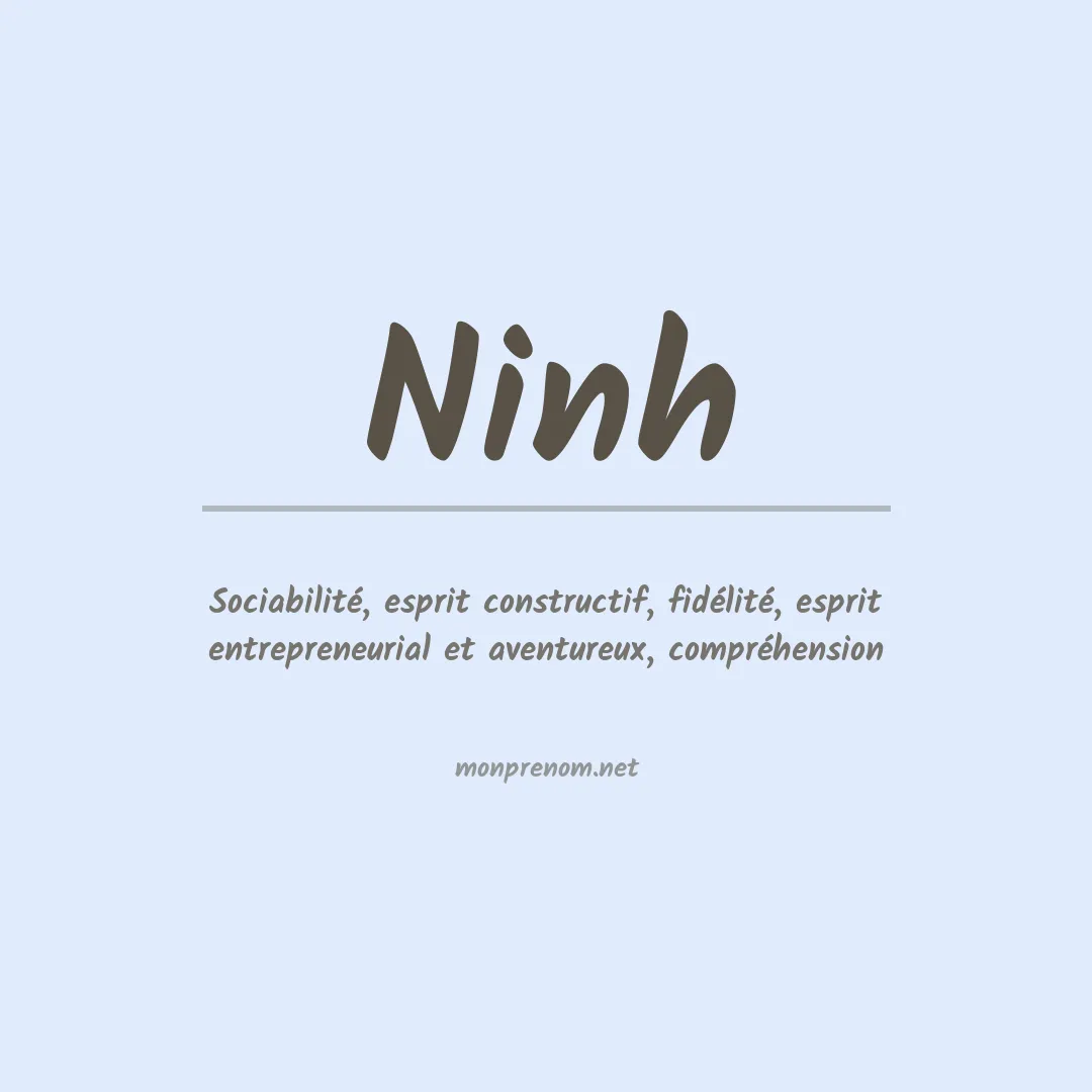 Signification du Prénom Ninh Signification du Prénom Ninh