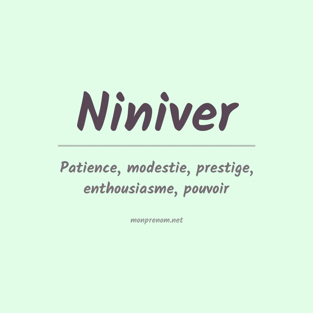 Signification du Prénom Niniver Signification du Prénom Niniver