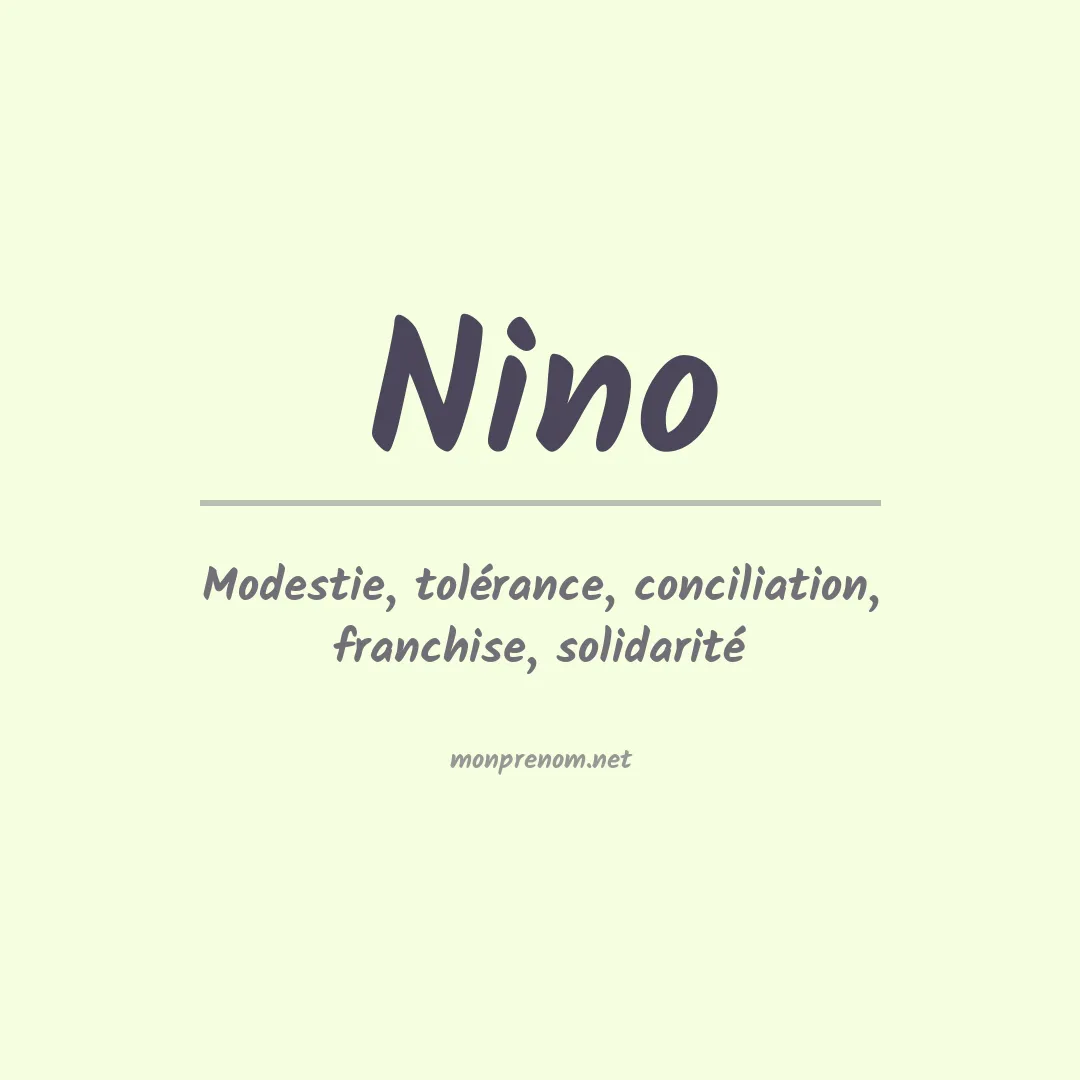 Signification du Prénom Nino