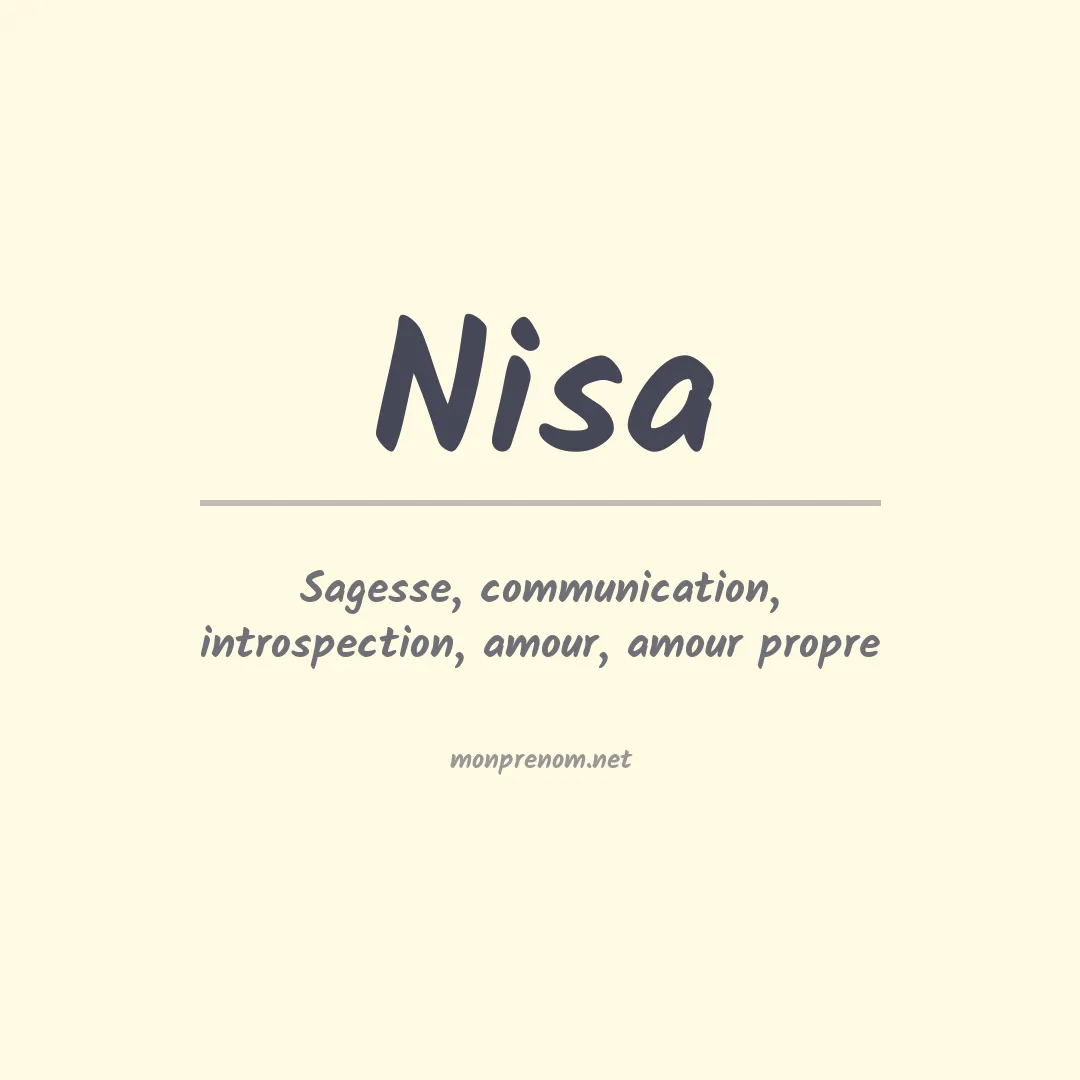 Signification du Prénom Nisa Signification du Prénom Nisa