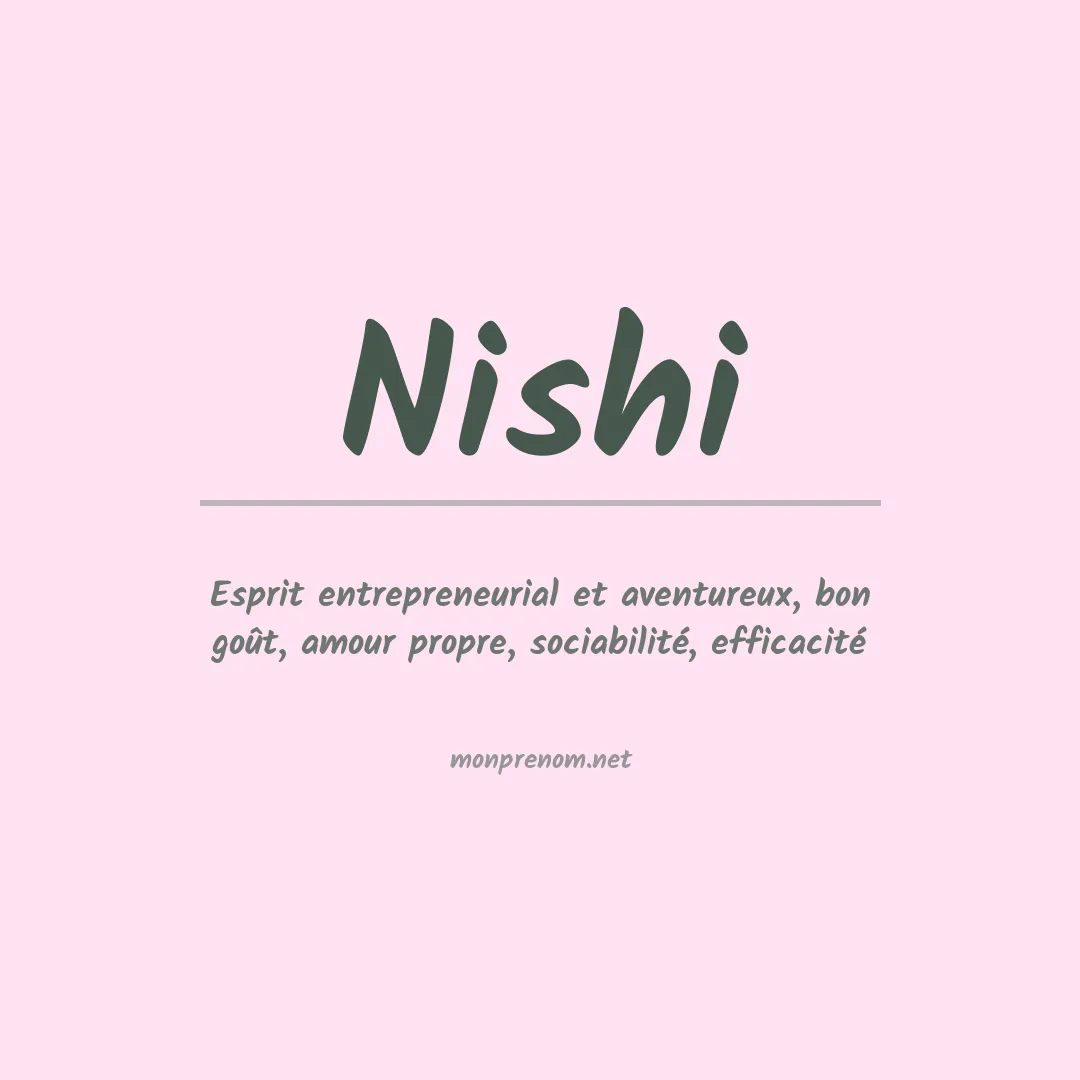 Signification du Prénom Nishi