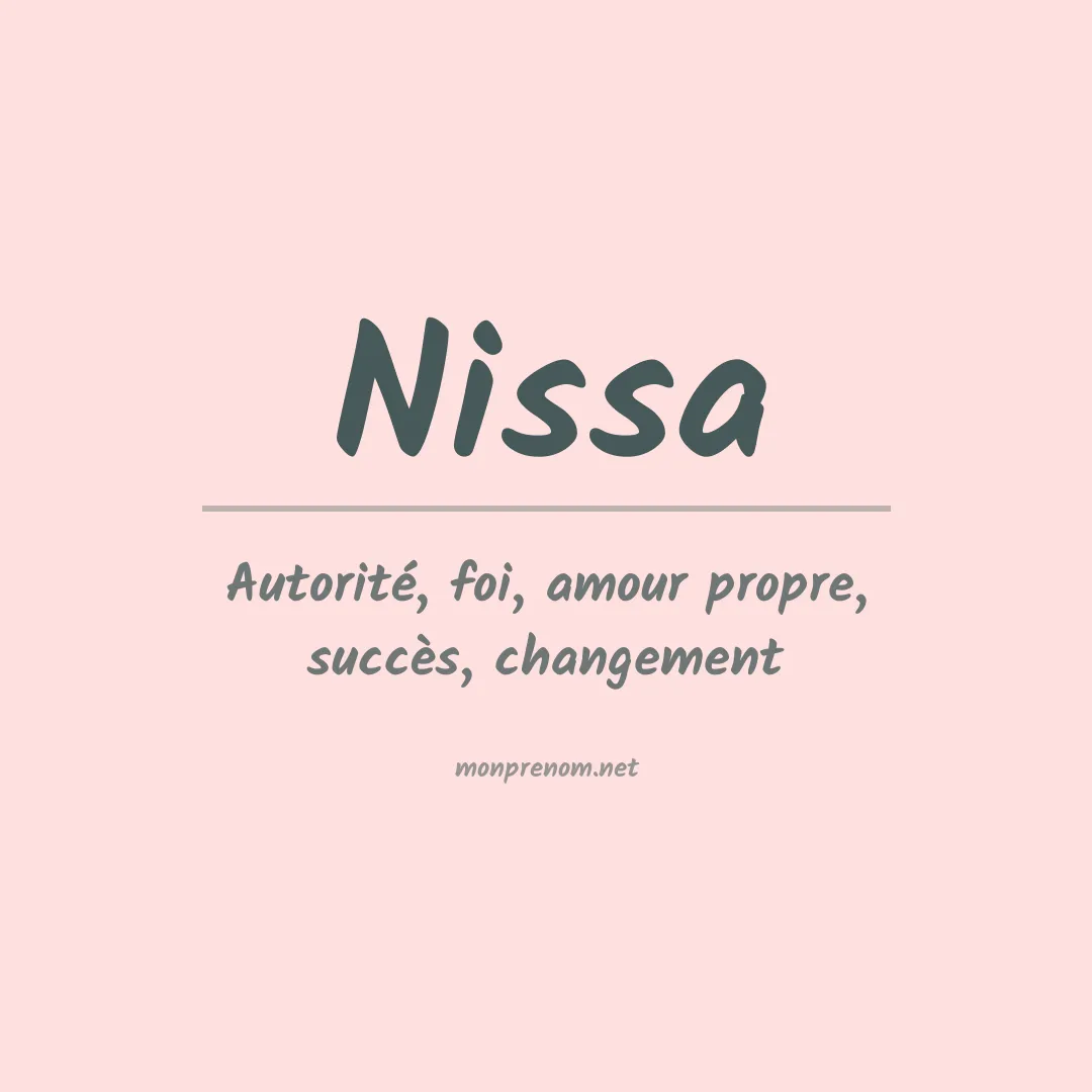 Signification du Prénom Nissa Signification du Prénom Nissa