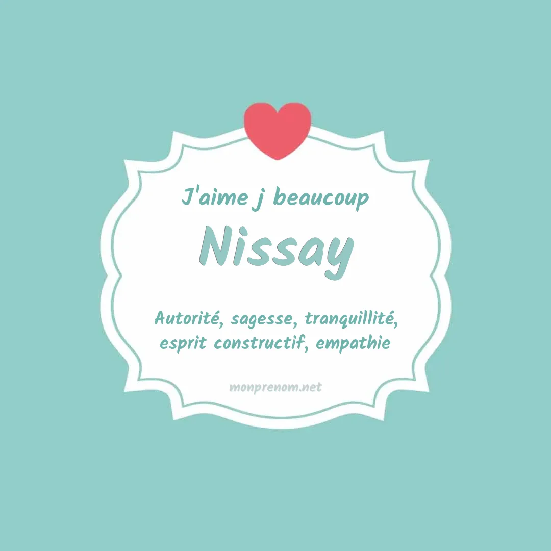 j'aime beaucoup Nissay