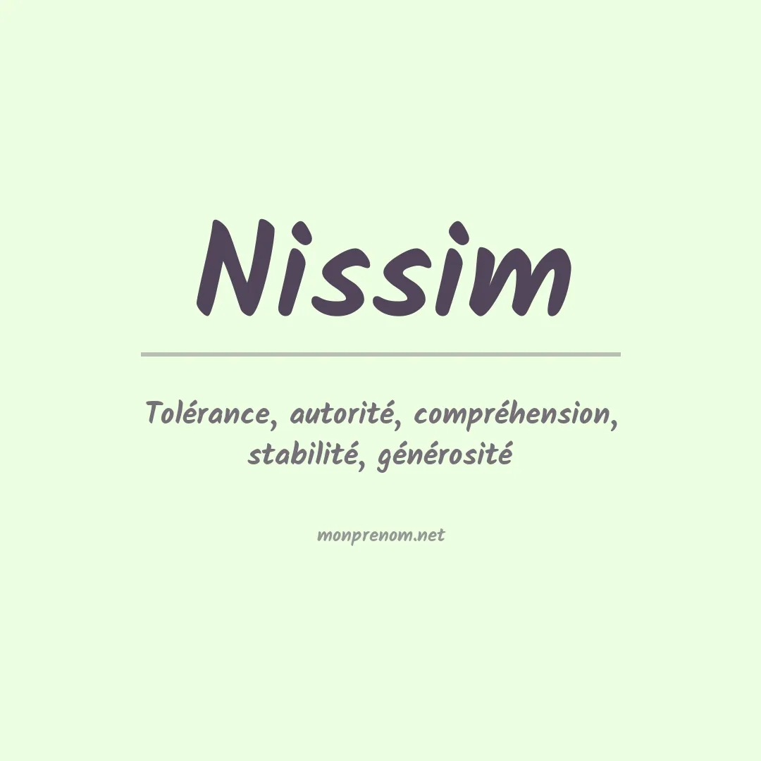 Signification du Prénom Nissim