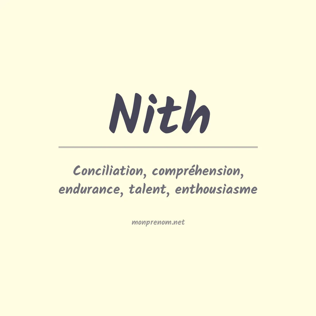 Signification du Prénom Nith Signification du Prénom Nith