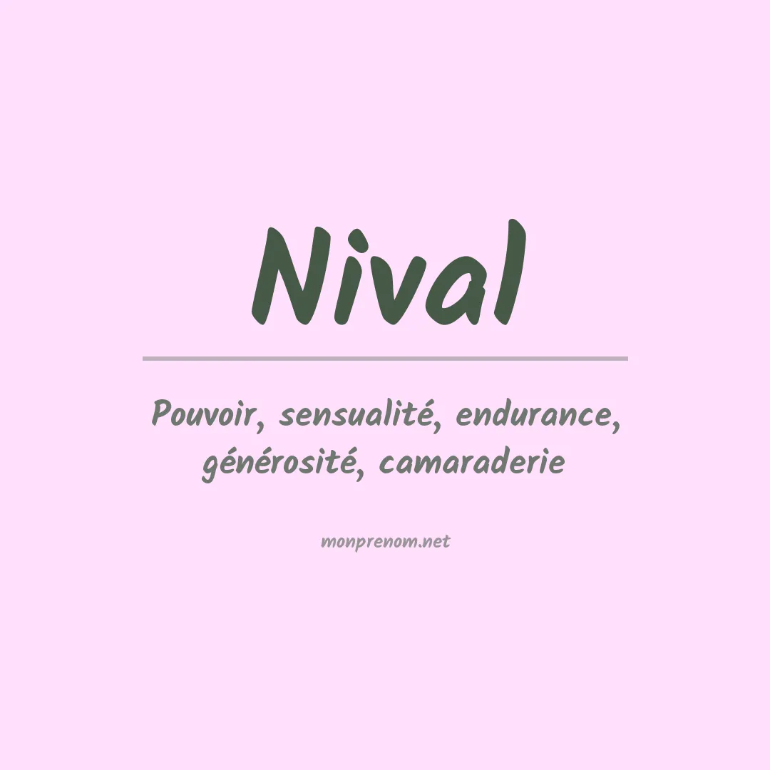 Signification du Prénom Nival