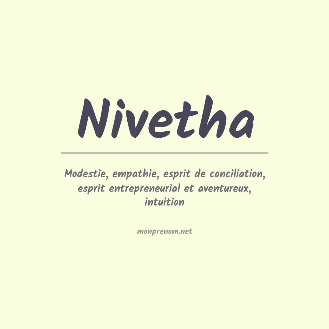 Signification du Prénom Nivetha