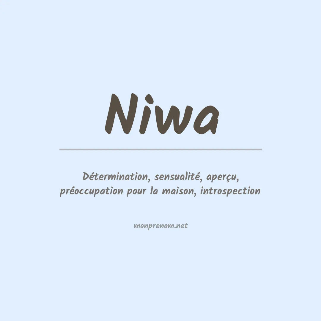 Signification du Prénom Niwa