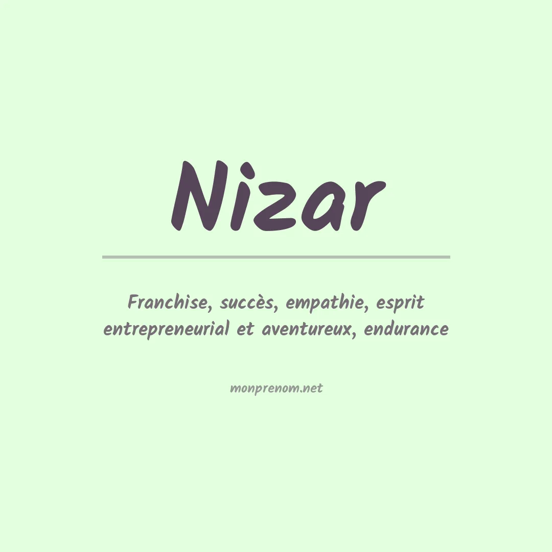 Signification du Prénom Nizar Signification du Prénom Nizar