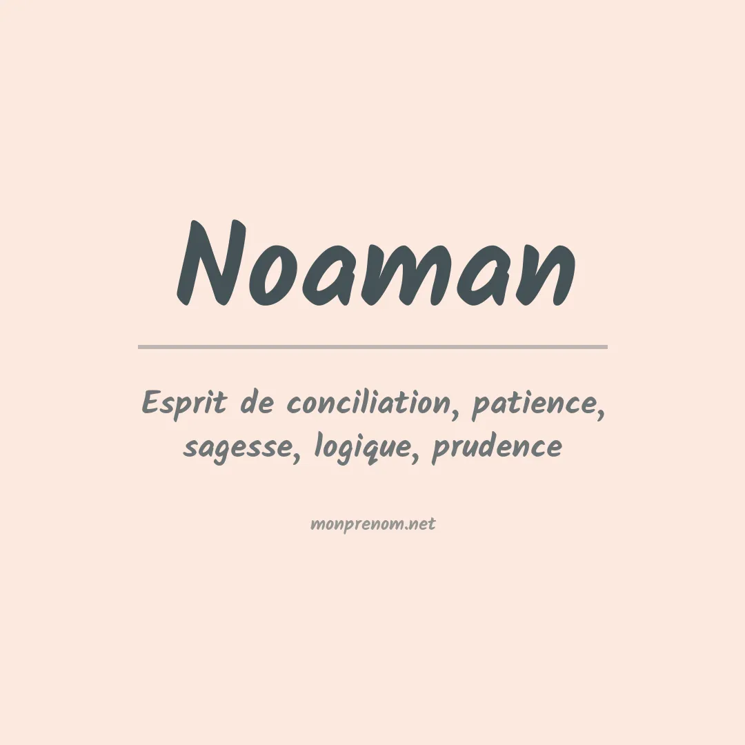 Signification du Prénom Noaman