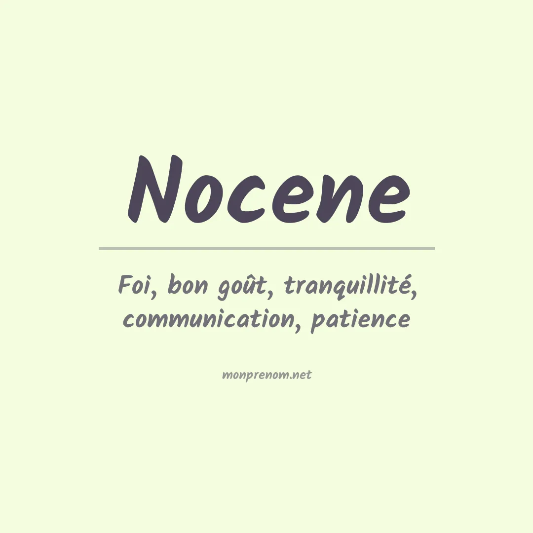 Signification du Prénom Nocene Signification du Prénom Nocene