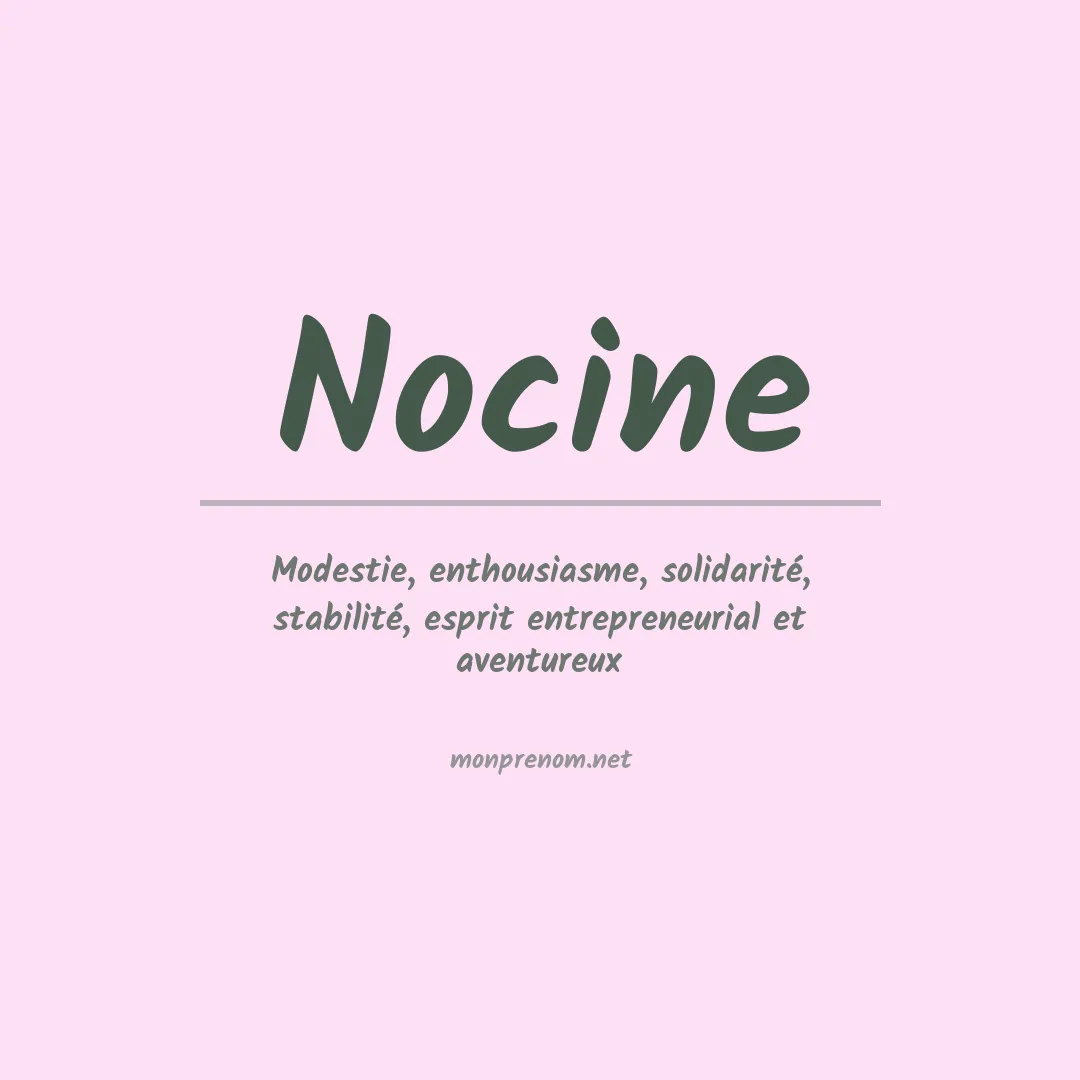 Signification du Prénom Nocine Signification du Prénom Nocine