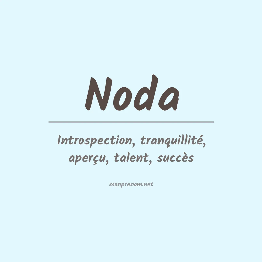 Signification du Prénom Noda