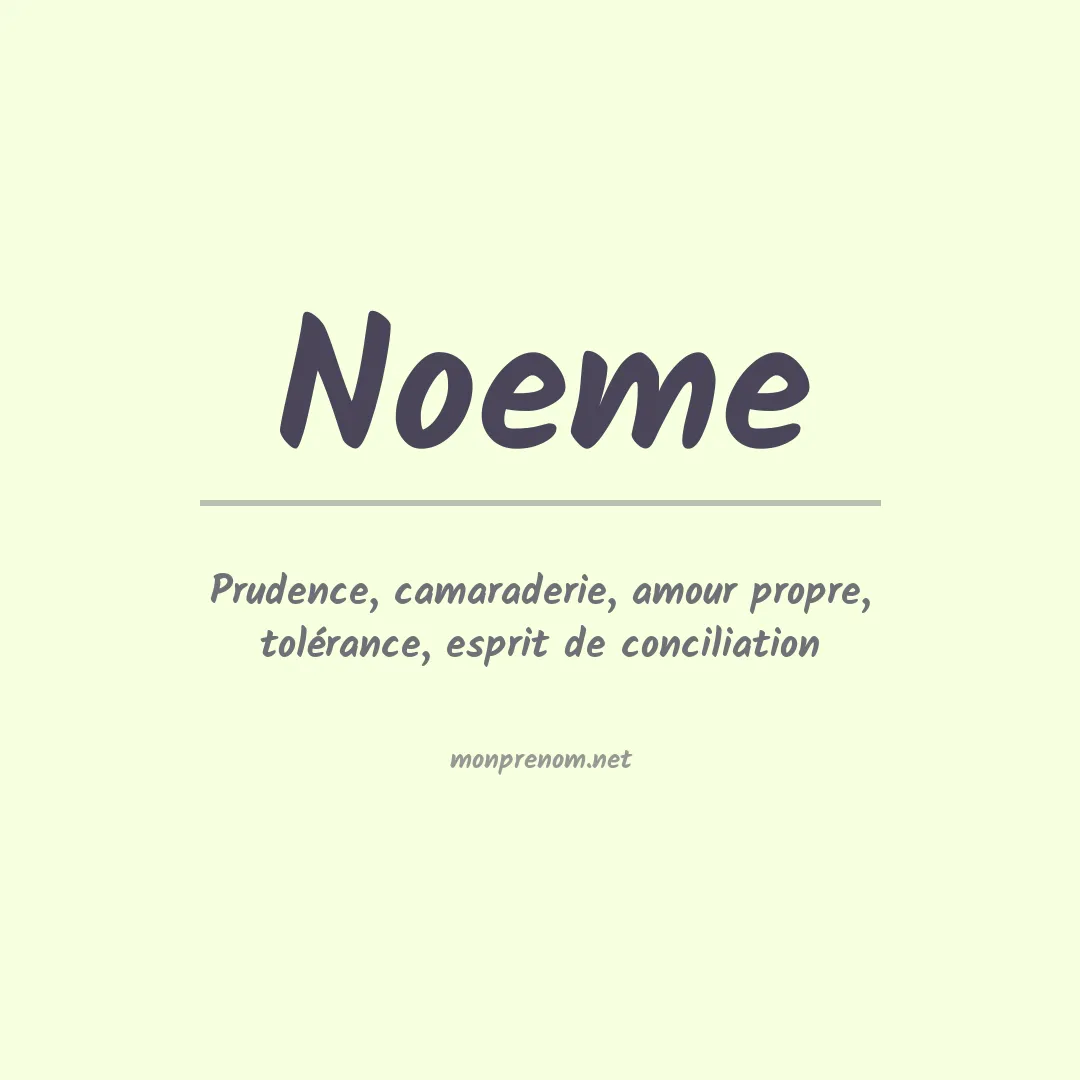 Signification du Prénom Noeme