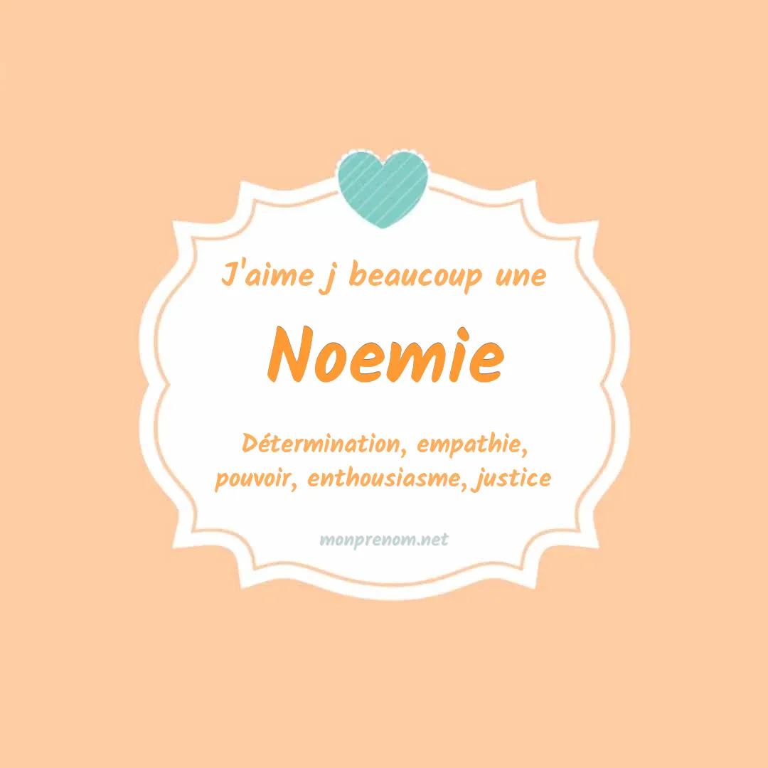 Signification du Pr nom Noemie