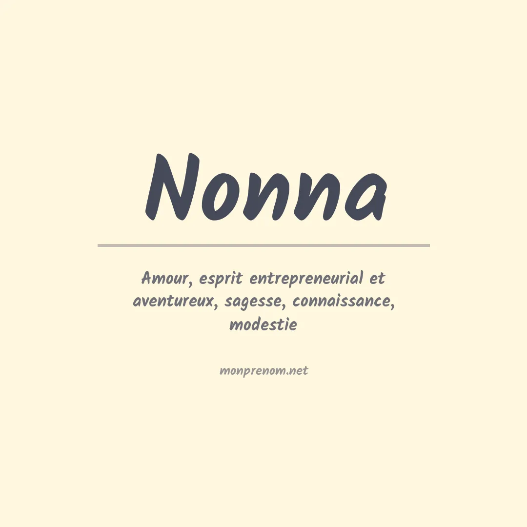 Signification du Prénom Nonna Signification du Prénom Nonna