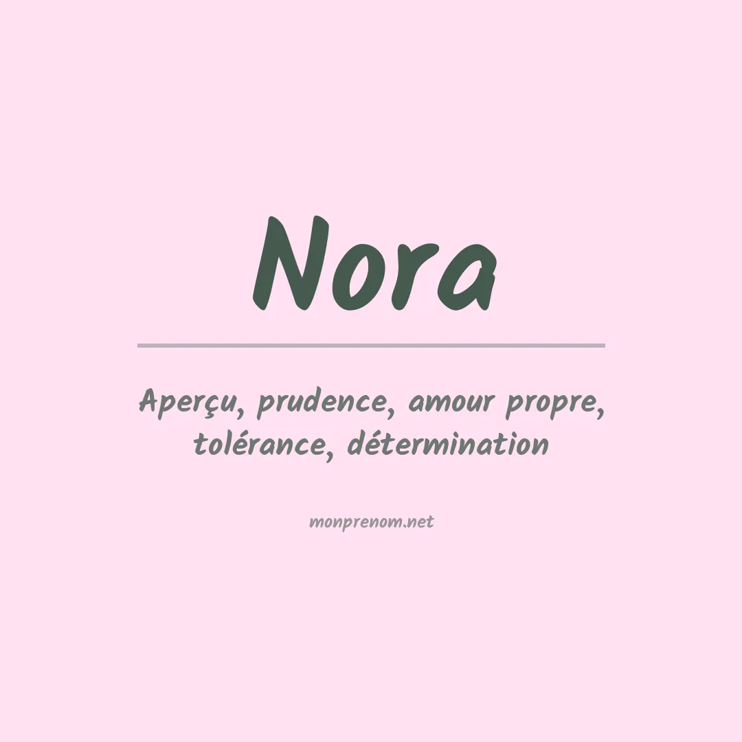 Signification du Prénom Nora