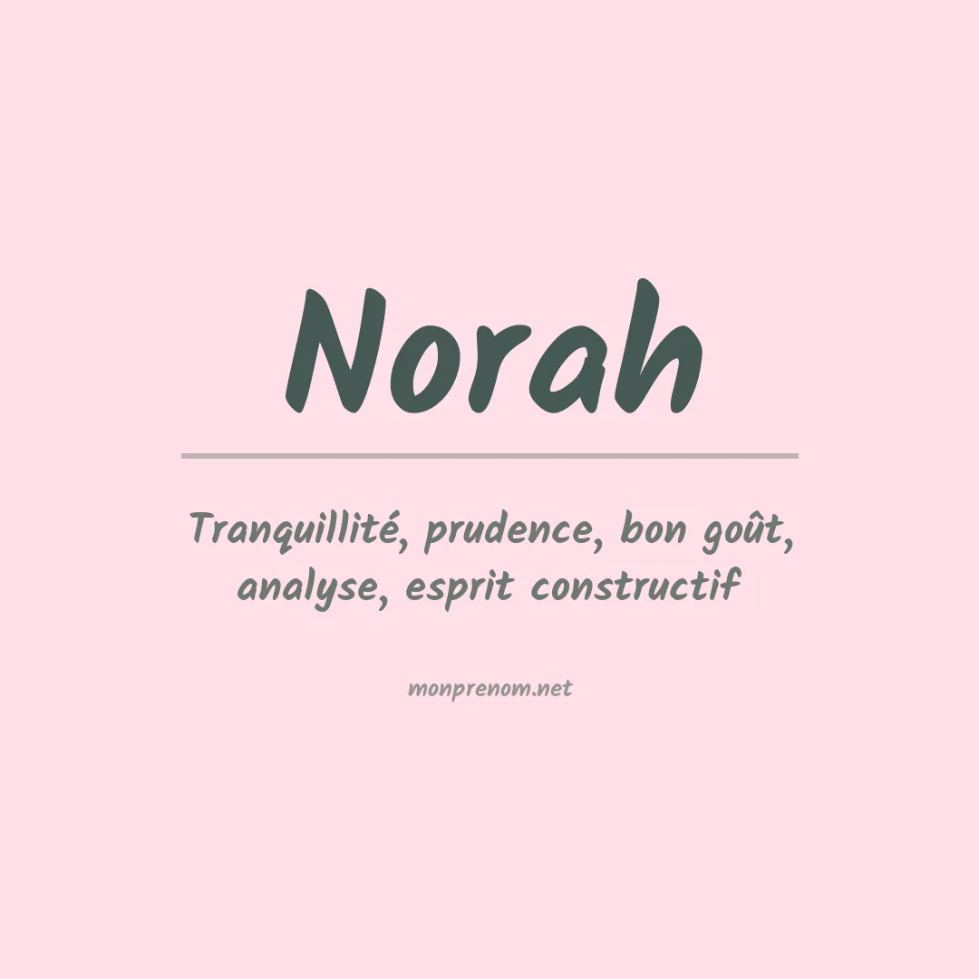 Signification du Prénom Norah