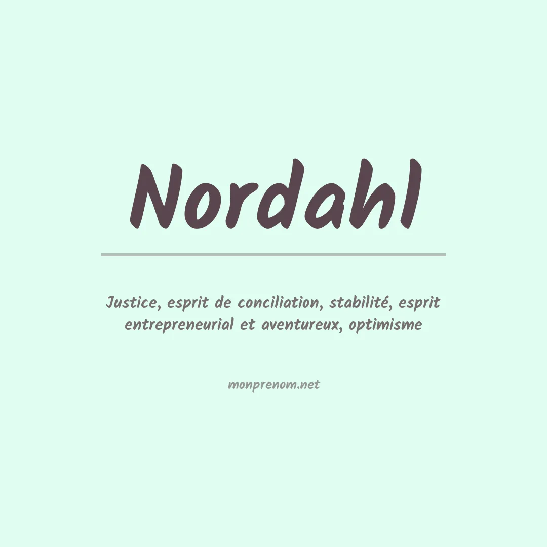 Signification du Prénom Nordahl