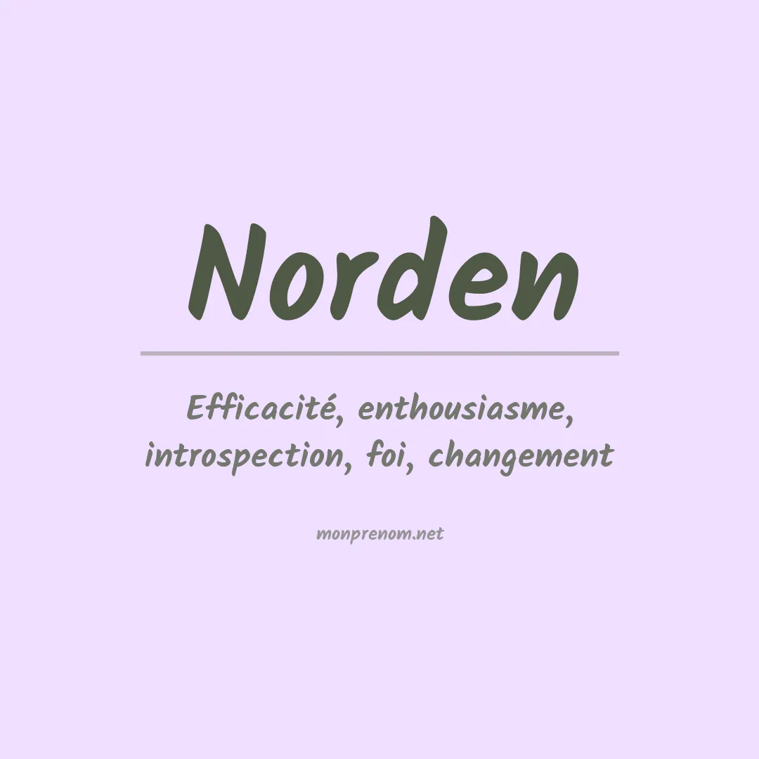 Signification du Prénom Norden