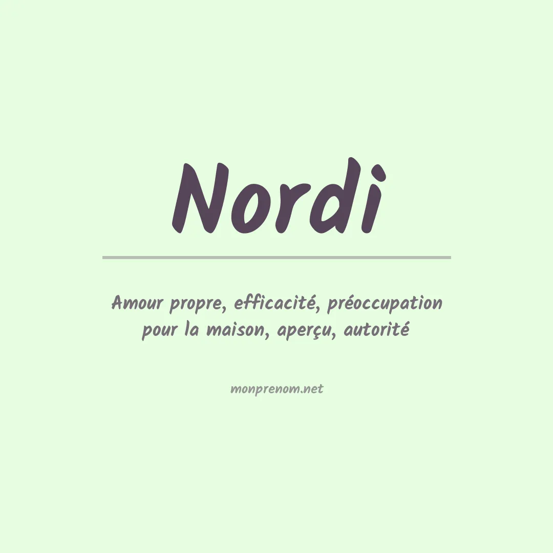 Signification du Prénom Nordi