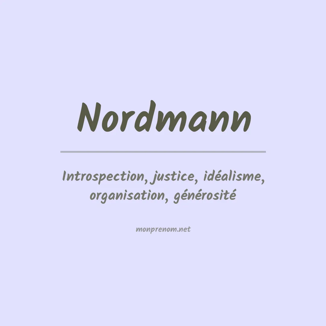 Signification du Prénom Nordmann