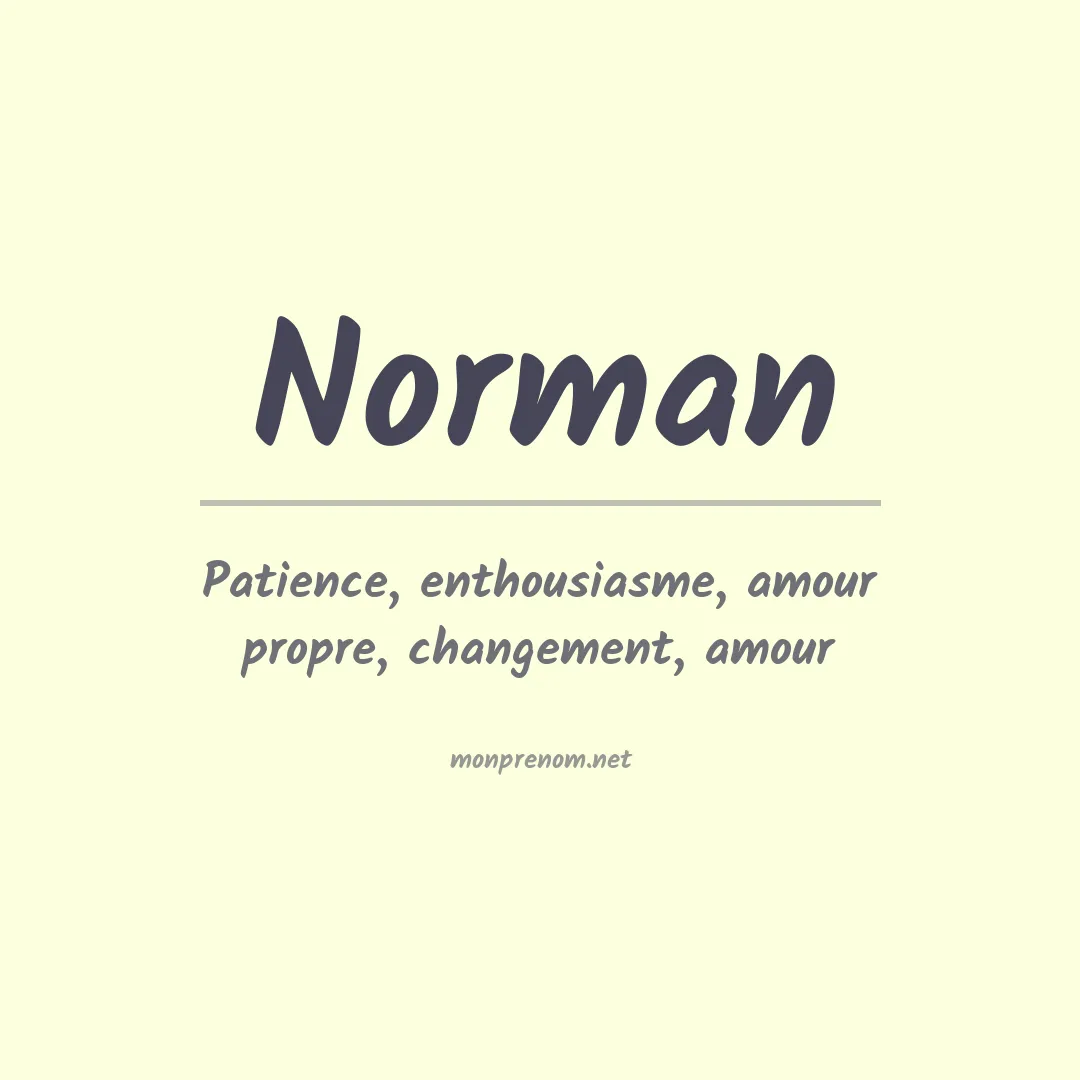 Signification du Prénom Norman