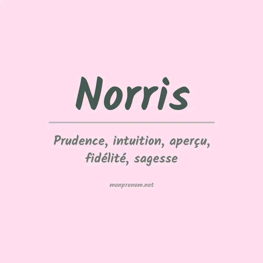 Signification du Prénom Norris