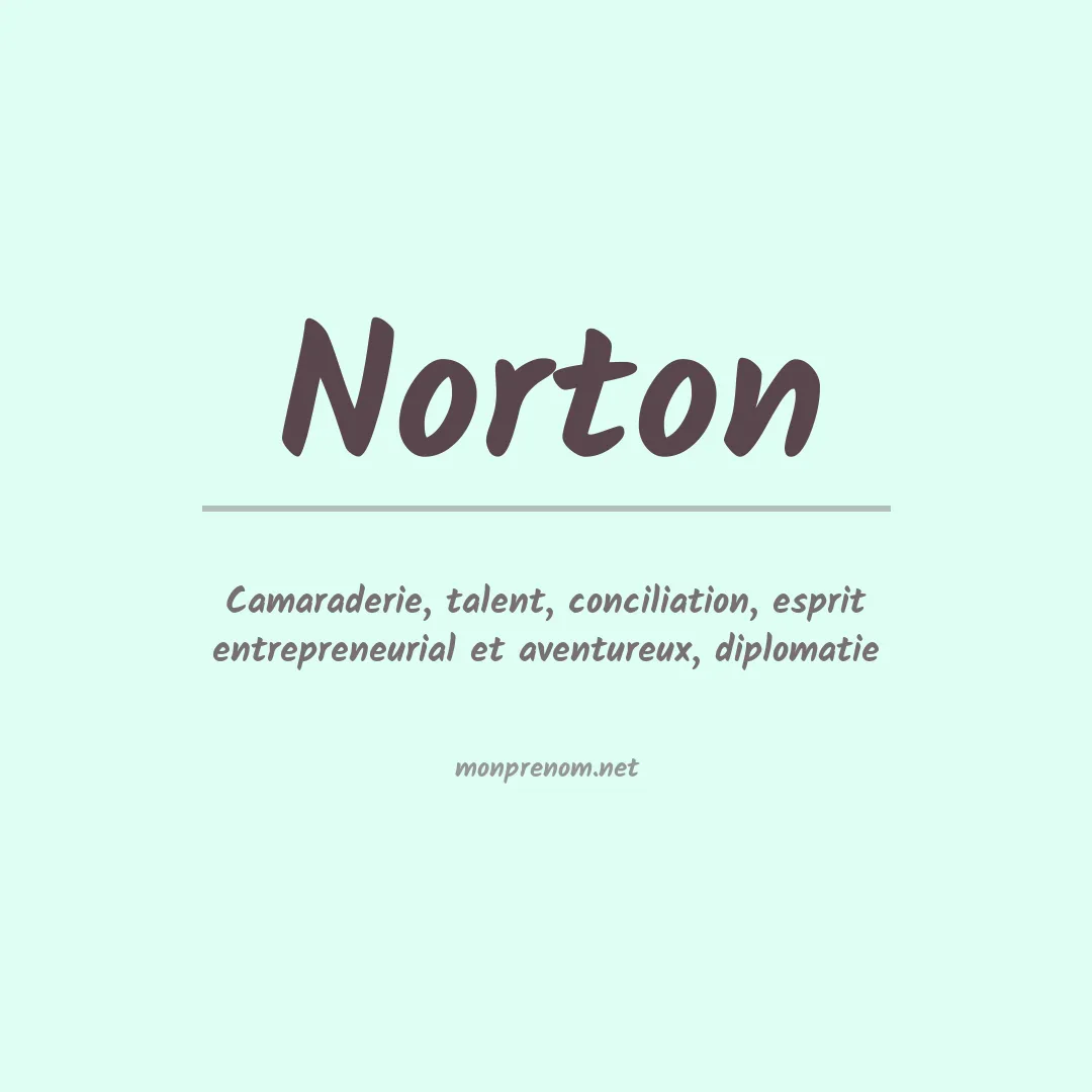 Signification du Prénom Norton