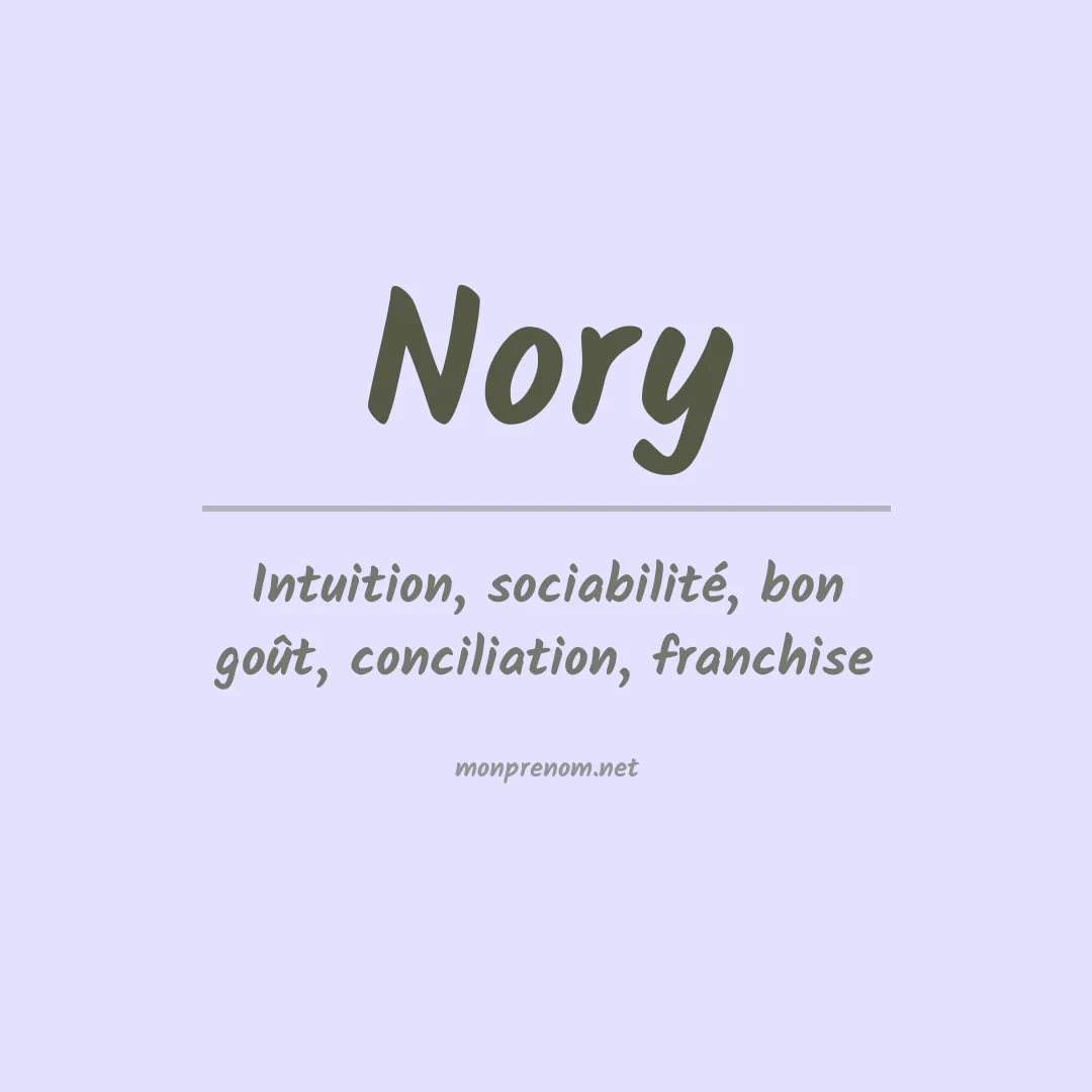 Signification du Prénom Nory