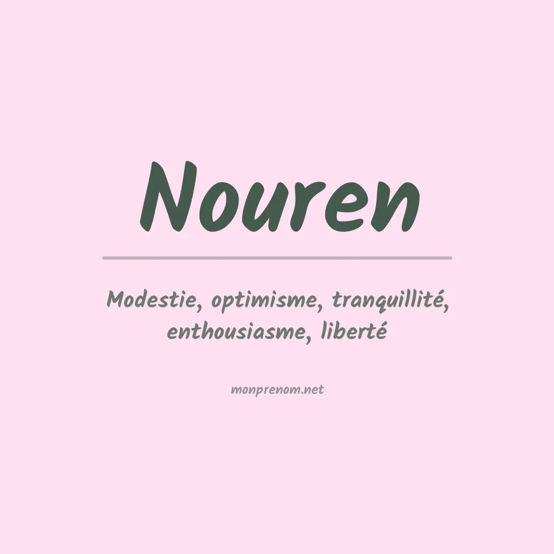 Signification du Prénom Nouren Signification du Prénom Nouren