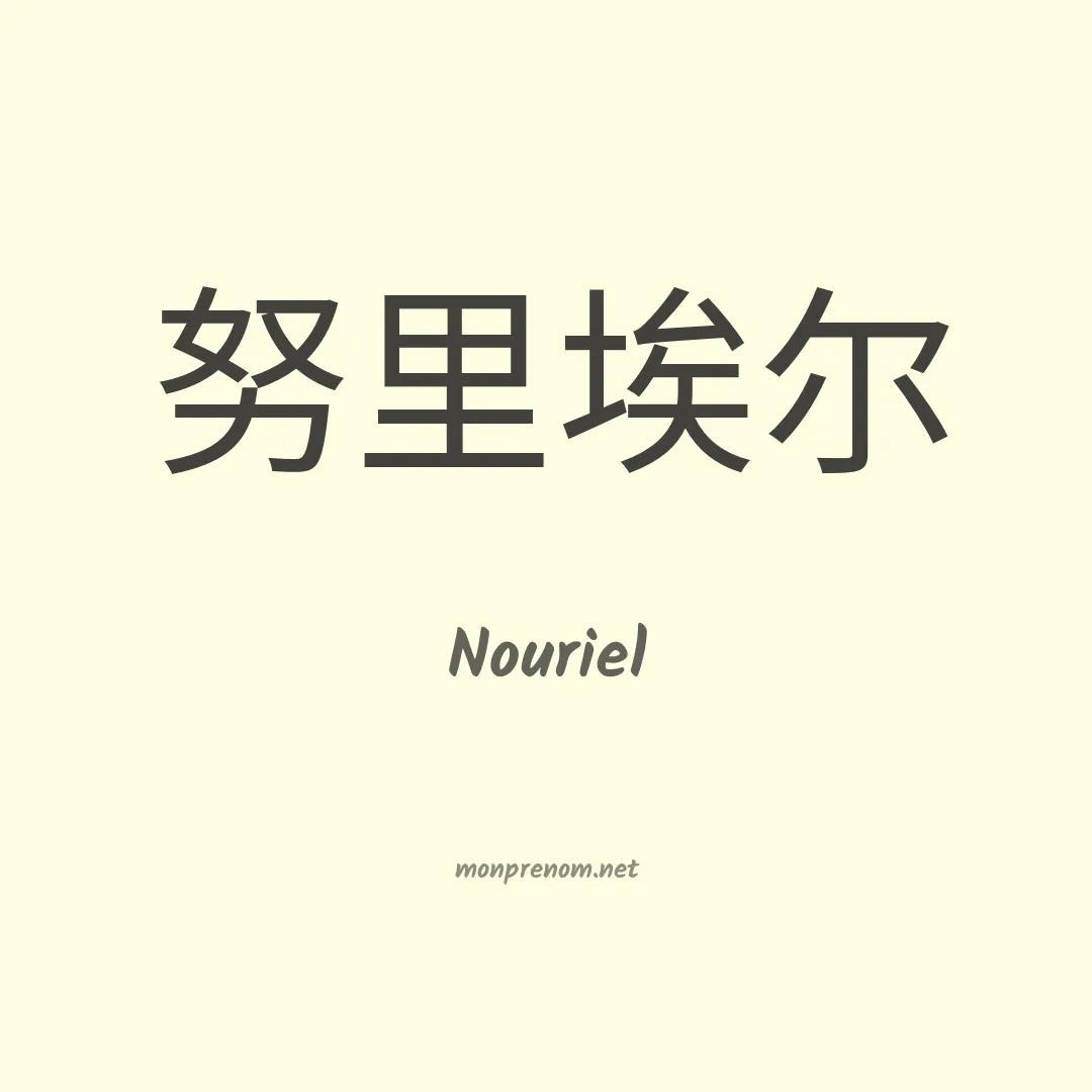 Nouriel en chino