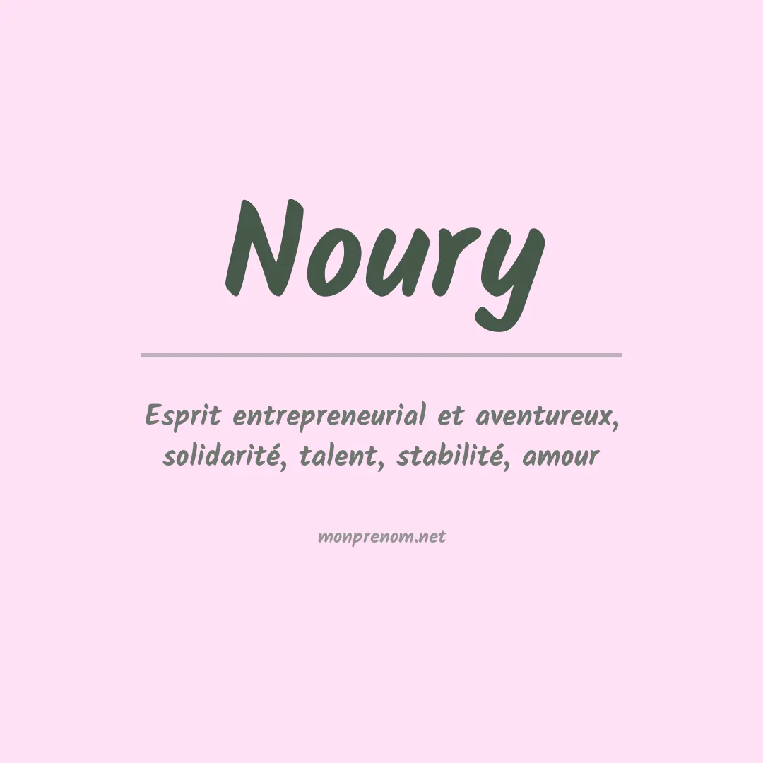 Signification du Prénom Noury