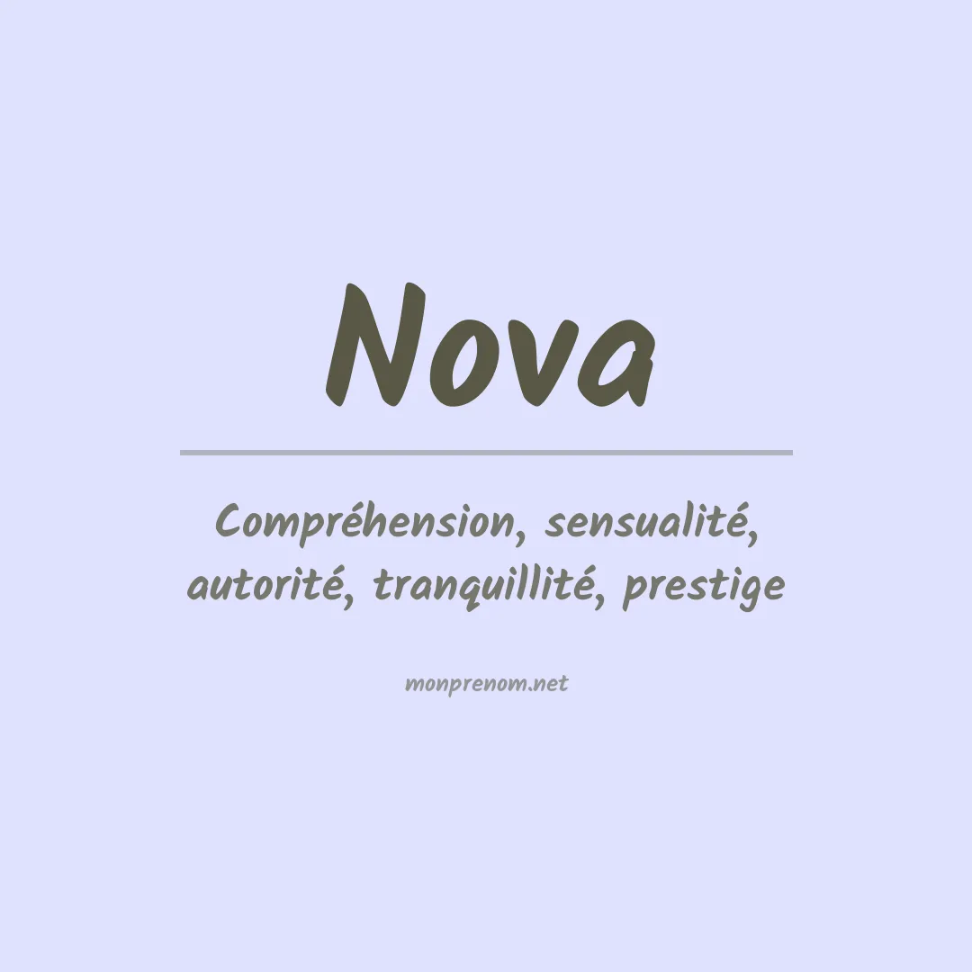 Signification du Prénom Nova