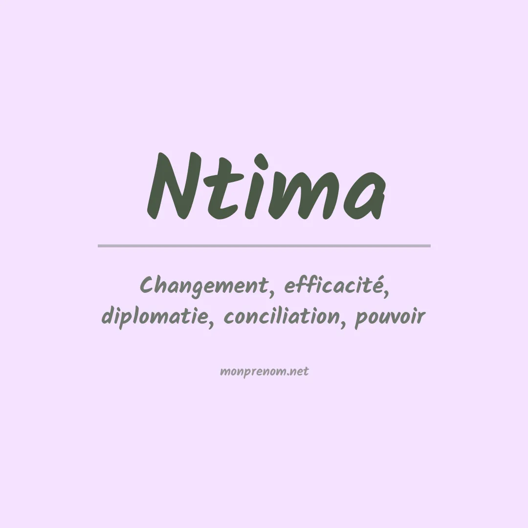 Signification du Prénom Ntima Signification du Prénom Ntima