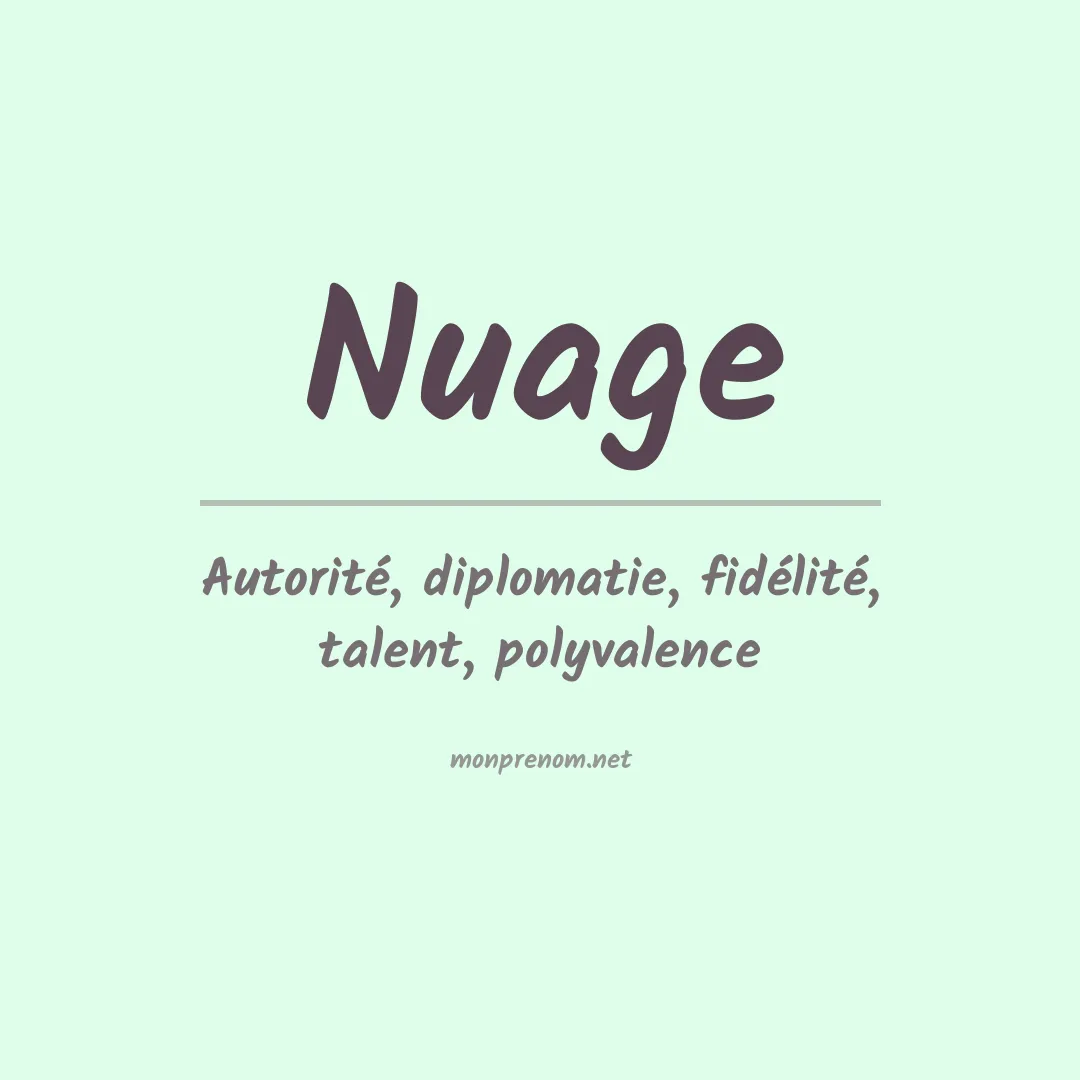 Signification du Prénom Nuage Signification du Prénom Nuage