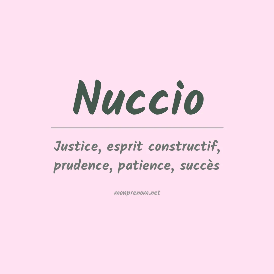 Signification du Prénom Nuccio