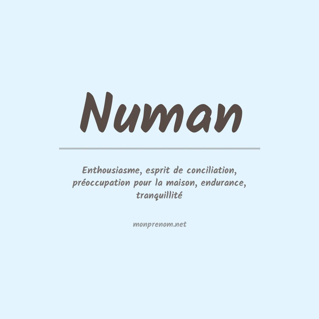 Signification du Prénom Numan Signification du Prénom Numan