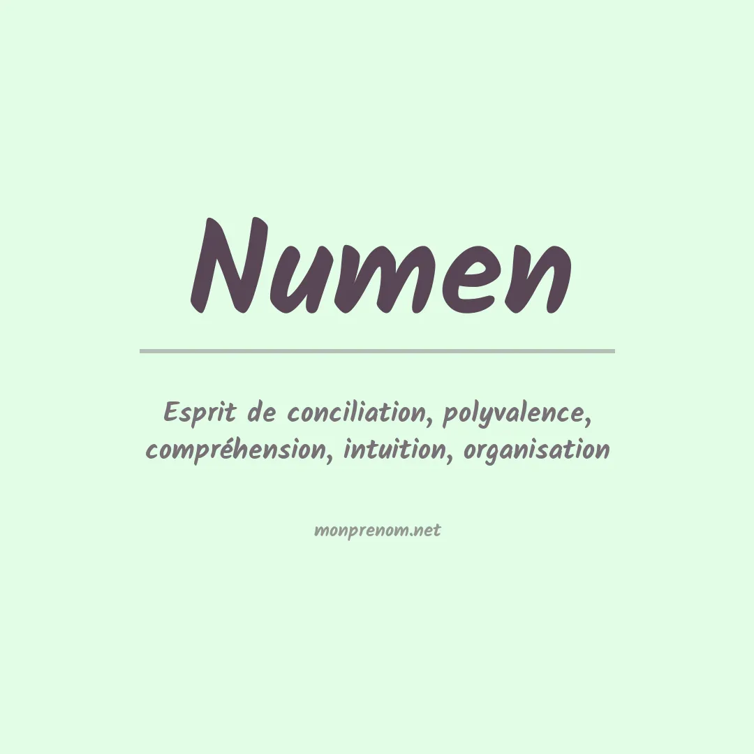 Signification du Prénom Numen Signification du Prénom Numen